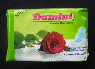 供应Damini10片装卫生巾