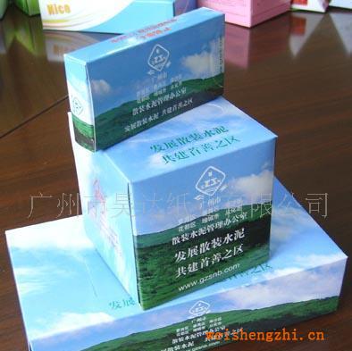 厂家大规模生产广告礼品盒装纸巾(facialtissue)